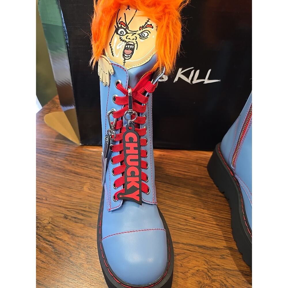 Dolls kill Chucky Platform Boots BRAND NEW 8m - Picture 2 of 16